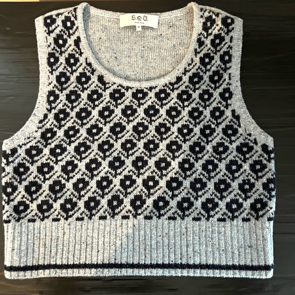 Sea New York cropped women’s sweater vest